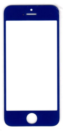 iPhone 5 / 5C / 5S Front Glass (Blue)