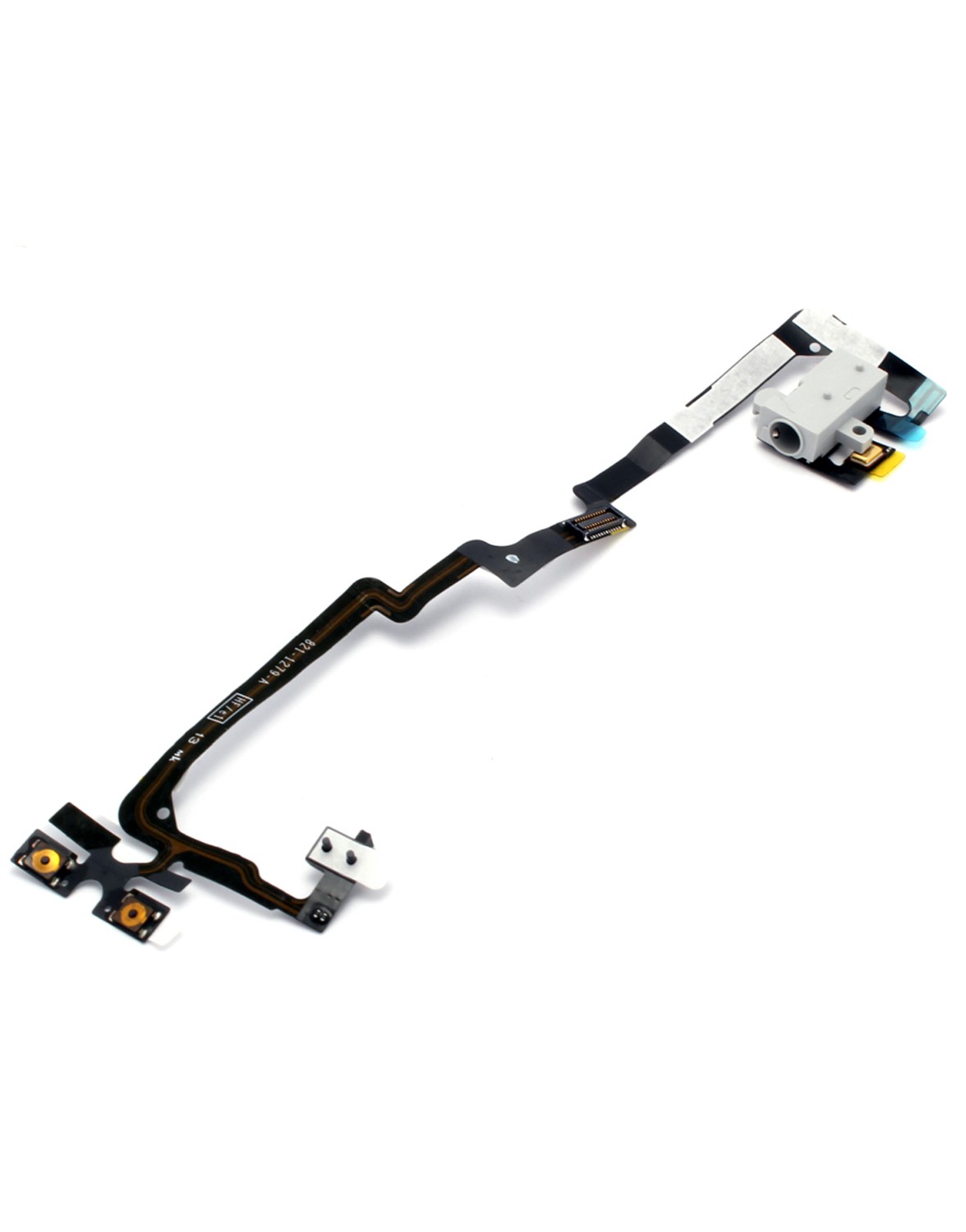 iPhone 4 CDMA Headphone Audio Jack Volume and Mute Button Flex Cable (White) Replacement Part
