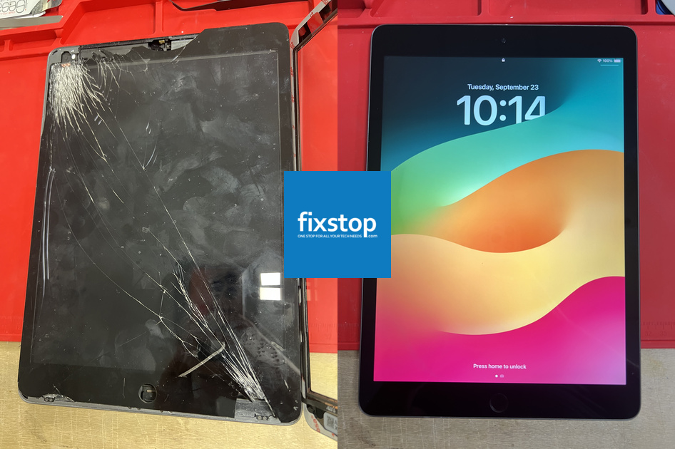 ipad cracked glass repair after drop