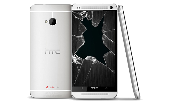 HTC One M7 Cracked Glass Screen Replacement